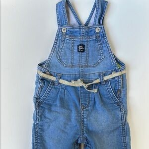 OshKosh B'gosh Blue Denim Overalls Adjustable Straps